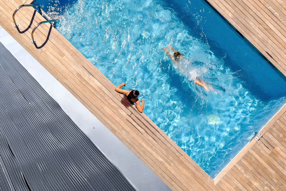 Solar pool heating system extending family swimming season in Australia